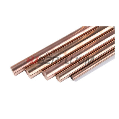 C17500  CDA 175 Cobalt Beryllium Copper Round Bars Rods  12x500mm