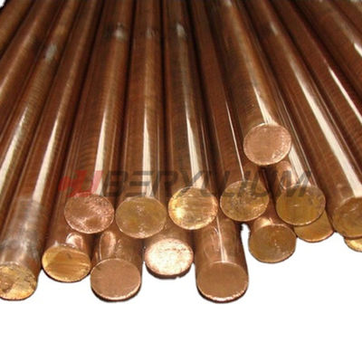 CuCo2Be Cobalt Beryllium Copper Rods Bars Round With Cobalt Alloying Addition 2.40-2.70%