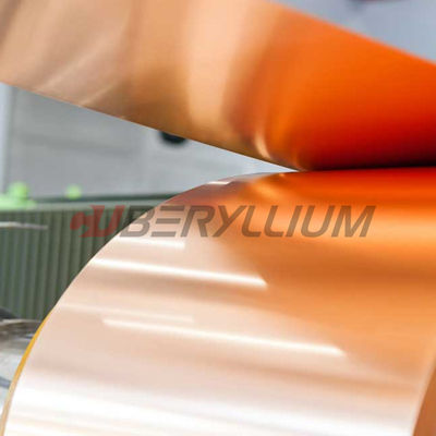 8.25gcm3 Density Beryllium Copper Foil Strip QBe2 Thickness 0.1mm 0.2mm 0.4mm 0.8mm